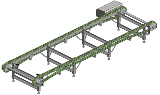 Conveyor Belt for Empty Tub Stacks